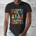 I Teach Pre-K Superheroes Students Teacher Back To School Men's V-Neck T-Shirt, funny design