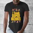 I Teach Super Heroes Comic Book Hero Teacher School Men's V-Neck T-Shirt, Super Teacher Gifts, funny design