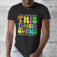 This Teacher 80s 90s Teachers's Day Glows Last Day Of School Men's V-Neck T-Shirt, 90s Teacher Gifts, funny design This Teacher 80s 90s Teachers's Day Glows Last Day Of School Men's V-Neck T-Shirt, 90s Teacher Gifts, funny design