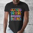 Teacher We Are Like A Box Of Crayons Back To School Men Women Kids Men's V-Neck T-Shirt, funny design