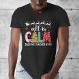 Teacher All Calm Said No Teacher Christmas Pencil Tree Men's V-Neck T-Shirt, funny design