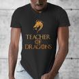 Teacher Of Dragons For Teachers Top Tee T-Shirt Men's V-Neck T-Shirt, funny design