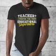 Teacher Educational Superhero School Teachers Men's V-Neck T-Shirt, funny design