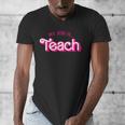 Teacher Life My Job Is Teach Men's V-Neck T-Shirt, funny design Teacher Life My Job Is Teach Men's V-Neck T-Shirt, funny design
