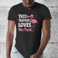 This Teacher Loves Her Flock Teaching Flamingo Girl Men's V-Neck T-Shirt, funny design This Teacher Loves Her Flock Teaching Flamingo Girl Men's V-Neck T-Shirt, funny design