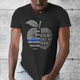 This Teacher Loves Her Police Officer Wife Saying Men's V-Neck T-Shirt, funny design