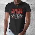 Teacher Pit Crew Race Car Driver Costume Men Women Kids Men's V-Neck T-Shirt, funny design