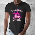 Teacher Shark Female Teacher Men's V-Neck T-Shirt, funny design
