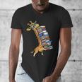 Teacher Shirt Giraffe Holding Books Bookworm Librarian Men's V-Neck T-Shirt, funny design Teacher Shirt Giraffe Holding Books Bookworm Librarian Men's V-Neck T-Shirt, funny design