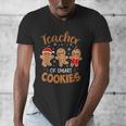 Teacher Of Smart Cookies Gingerbread Christmas Teacher Cute Men Women Kids Men's V-Neck T-Shirt, funny design