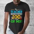 My Teacher Survived 100 Days Of Me Dab 100 Days Of School For Men Women Kids Men's V-Neck T-Shirt, funny design My Teacher Survived 100 Days Of Me Dab 100 Days Of School For Men Women Kids Men's V-Neck T-Shirt, funny design