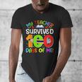 My Teacher Survived 100 Days Of Me 100 Days Of School Men's V-Neck T-Shirt, funny design My Teacher Survived 100 Days Of Me 100 Days Of School Men's V-Neck T-Shirt, funny design