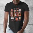 Teacher Thanksgiving Shirt Women One Thankful Teacher Fall Men's V-Neck T-Shirt, funny design
