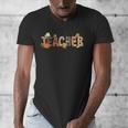 Teacher Thanksgiving Women Autumn Fall Halloween Pumpkin Tee Men's V-Neck T-Shirt, funny design Teacher Thanksgiving Women Autumn Fall Halloween Pumpkin Tee Men's V-Neck T-Shirt, funny design