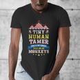 Teacher Tiny Human Tamer This My Circus These Are My Monkeys Men's V-Neck T-Shirt, funny design