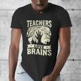 Teachers Love Brains Halloween Costume Boo Trick Teach Men's V-Neck T-Shirt, funny design Teachers Love Brains Halloween Costume Boo Trick Teach Men's V-Neck T-Shirt, funny design