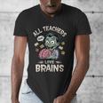 Teachers Love Brains Tee-Shirt Men Women Halloween Teacher Men's V-Neck T-Shirt, funny design Teachers Love Brains Tee-Shirt Men Women Halloween Teacher Men's V-Neck T-Shirt, funny design