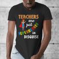Teachers Are Superheroes Graduation School Teachers Men's V-Neck T-Shirt, funny design