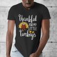 Teachers Thanksgiving Thankful For My Little Turkeys Men's V-Neck T-Shirt, funny design Teachers Thanksgiving Thankful For My Little Turkeys Men's V-Neck T-Shirt, funny design