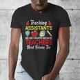Teaching Assistant Because Teachers Need Heroes Too Cute Men's V-Neck T-Shirt, funny design Teaching Assistant Because Teachers Need Heroes Too Cute Men's V-Neck T-Shirt, funny design