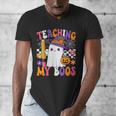 Teaching My Boos Ghost Teacher Cute Pencil Halloween Teacher Men's V-Neck T-Shirt, funny design Teaching My Boos Ghost Teacher Cute Pencil Halloween Teacher Men's V-Neck T-Shirt, funny design