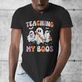 Teaching My Boos Teacher Cute Ghost Teacher Halloween Men's V-Neck T-Shirt, funny design Teaching My Boos Teacher Cute Ghost Teacher Halloween Men's V-Neck T-Shirt, funny design