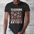 Teaching Future Artists For Art Teachers And Lovers For Men Women Girls Kids Men's V-Neck T-Shirt, funny design