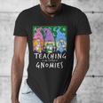 Teaching My Little Gnomies With Gnome For Teacher Women Men's V-Neck T-Shirt, funny design Teaching My Little Gnomies With Gnome For Teacher Women Men's V-Neck T-Shirt, funny design