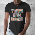 Team 5th Grade Building Blocks Bricks Theme Teacher Team For Men Women Kids Men's V-Neck T-Shirt, funny design Team 5th Grade Building Blocks Bricks Theme Teacher Team For Men Women Kids Men's V-Neck T-Shirt, funny design
