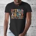 I Tell Young People About Dead People Groovy History Teacher Men's V-Neck T-Shirt, History Teacher Gifts, Groovy Teacher Gifts, funny design