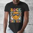 Test Day Rock The Test Teacher Testing Day You Got This Men's V-Neck T-Shirt, funny design