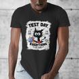 Test Day Stressed Cat Teacher Student Kids Testing Day Men's V-Neck T-Shirt, funny design Test Day Stressed Cat Teacher Student Kids Testing Day Men's V-Neck T-Shirt, funny design