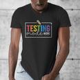 Testing Mode On Testing Day Motivational Teacher Kids Men's V-Neck T-Shirt, funny design Testing Mode On Testing Day Motivational Teacher Kids Men's V-Neck T-Shirt, funny design