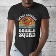Thanksgiving Dance Teacher Gobble Squad Turkey Men's V-Neck T-Shirt, funny design