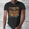 Thanksgiving Teacher I Teach The Cutest Turkeys In The Flock Men's V-Neck T-Shirt, funny design Thanksgiving Teacher I Teach The Cutest Turkeys In The Flock Men's V-Neck T-Shirt, funny design