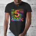 Tie Dye 5th Grade Typography Team Fifth Grade Teacher For Men Women Girls Kids Men's V-Neck T-Shirt, funny design