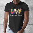 Tie Dye Hippie Peace Love Teach Teacher Appreciation Men's V-Neck T-Shirt, funny design Tie Dye Hippie Peace Love Teach Teacher Appreciation Men's V-Neck T-Shirt, funny design