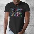 Tiny Humans Are My Favorite Daycare Provider Teacher Daycare Men's V-Neck T-Shirt, funny design Tiny Humans Are My Favorite Daycare Provider Teacher Daycare Men's V-Neck T-Shirt, funny design
