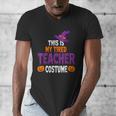 Tired Teacher Costume For Halloween Teachers Men's V-Neck T-Shirt, funny design