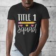 Title 1 Reading Teacher Shirt Men's V-Neck T-Shirt, funny design