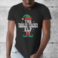 The Toddler Teacher Elf Christmas Matching Family Men's V-Neck T-Shirt, funny design