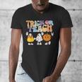 Trick Or Teach Cute Halloween Teacher Men's V-Neck T-Shirt, funny design