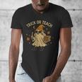 Trick Or Teach Halloween Teacher Men's V-Neck T-Shirt, funny design Trick Or Teach Halloween Teacher Men's V-Neck T-Shirt, funny design