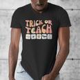 Trick Or Teach With Symbols Special Education Teacher Spooky Men's V-Neck T-Shirt, funny design Trick Or Teach With Symbols Special Education Teacher Spooky Men's V-Neck T-Shirt, funny design