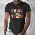 Trick Or Teach Teacher Halloween Costume Men Women Men's V-Neck T-Shirt, funny design Trick Or Teach Teacher Halloween Costume Men Women Men's V-Neck T-Shirt, funny design
