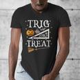 Trig Or Treat Shirt Halloween Math Teacher School College Men Women Kids Men's V-Neck T-Shirt, funny design