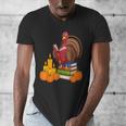 Turkey Reading Books Fall Thanksgiving Teacher Book Men's V-Neck T-Shirt, funny design Turkey Reading Books Fall Thanksgiving Teacher Book Men's V-Neck T-Shirt, funny design