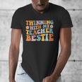 Twinning With My Teacher Bestie Twin Day Matching For Men Women Kids Men's V-Neck T-Shirt, funny design Twinning With My Teacher Bestie Twin Day Matching For Men Women Kids Men's V-Neck T-Shirt, funny design