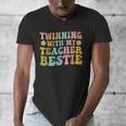 Twinning With My Teacher Bestie Twin Day Matching Teachers For Men Women Girls Kids Men's V-Neck T-Shirt, funny design Twinning With My Teacher Bestie Twin Day Matching Teachers For Men Women Girls Kids Men's V-Neck T-Shirt, funny design