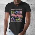 Never Underestimate A Teacher Does All Things Through Christ For Men Women Men's V-Neck T-Shirt, funny design Never Underestimate A Teacher Does All Things Through Christ For Men Women Men's V-Neck T-Shirt, funny design